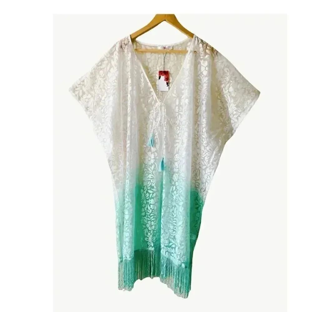 NWT America & Beyond Vintage Ombre Cover Up Sleeveless Dress